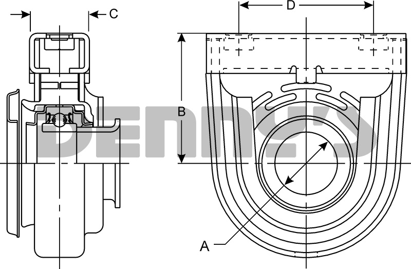 Dana Spicer 211848-1X dimensions at Denny's Driveshafts