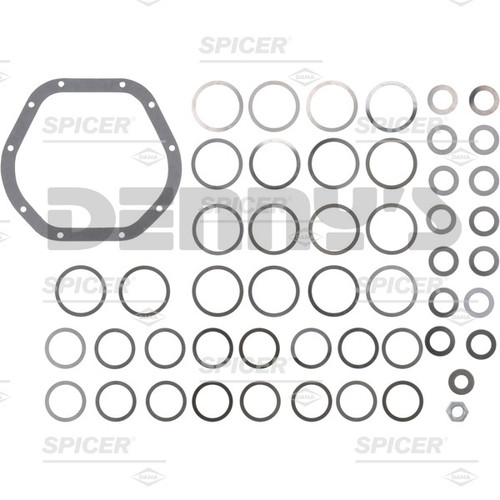 Dana Spicer 706376X PINION and DIFFERENTIAL BEARING SHIM KIT for 1985 to 1993-1/2 DODGE W150, W200, W250 with DANA 44 Disconnect front axle