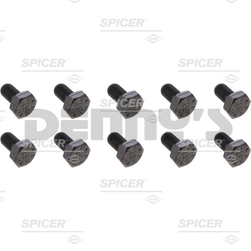 Dana Spicer 701071-10 RING GEAR BOLT SET of 10 bolts thread size .437-20 fits Dana 44 REAR 1997 to 2006 Jeep TJ Wrangler