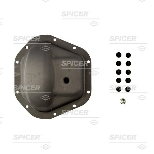 Dana Spicer 2011159 Steel Differential COVER Kit fits Ford F250, F350 Dana 60 front 1999 to 2015 Fill plug hole 0.480 in. below center