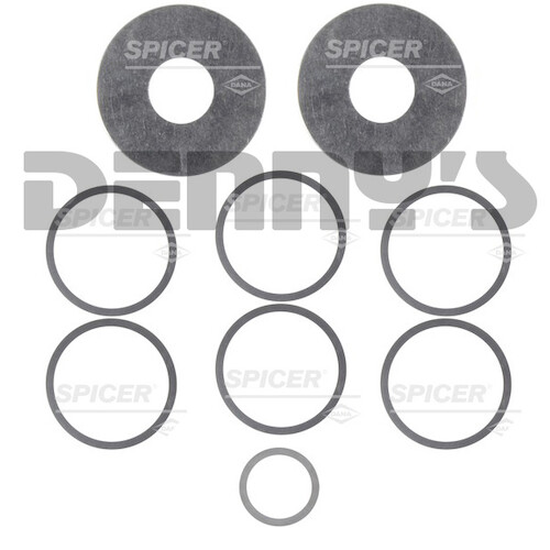 Dana Spicer 701126X Shim kit for inner pinion bearing Dana 60 Dodge 1994 - 2002 fits Front and Rear assorted .003, .005, .010 shims plus spacer and oil deflector